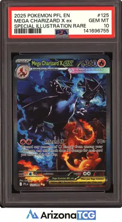 Pokemon 2025 Mega Charizard X ex 125/094 SIR Phantasmal Flames GEM MINT PSA 10 - Image 1