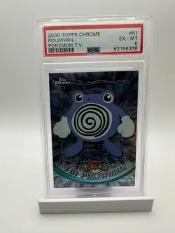 2000 Topps Chrome Pokemon HOLO #61 POLIWHIRL PSA 6 - Image 1