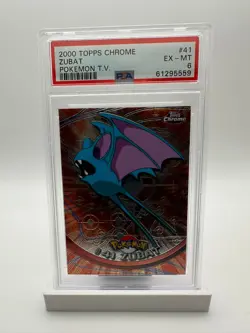 2000 Topps Chrome Pokemon HOLO #41 ZUBAT PSA 6 - Image 1
