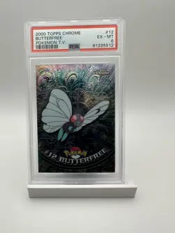 2000 Topps Chrome Pokemon T.V. HOLO #12 BUTTERFREE PSA 6 - Image 1
