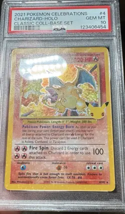 HOLO BLEED !!! PSA 10 CHARIZARD 4 CELEBRATIONS POKEMON GEM MINT !!! - Image 4