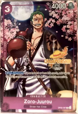 Zoro-Juurou OP05-067 One Piece TCG Card Game CS Championship 25-26 Rare Promo - Image 1