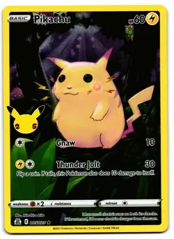 Pikachu 005/025 - Celebrations Rare Pokemon TCG Holo - M/LP Card - Image 1