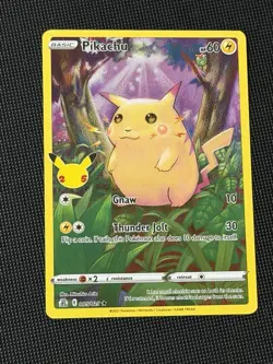 Pokemon TCG Celebrations Pikachu Holo Rare Card 005/025 25th Anniversary NM/LP - Image 1