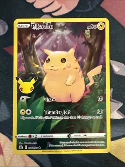 Pokemon TCG Celebrations Pikachu Holo Rare Card 005/025 LP-/MP+ - Image 1