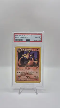 Dark Charizard 21/82 non holo - PSA 8 - Pokemon Cards WOTC Team Rocket set 2000 - Image 1