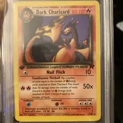 PSA 8 NM-MT Pokemon Dark Charizard Team Rocket 1st Edition 21/82 - Image 2