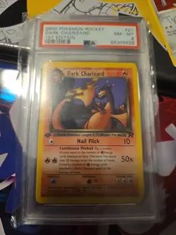 Pokemon Dark Charizard TCG 21/82 Non-Holo Rare 1st Edition PSA 8 - Image 3