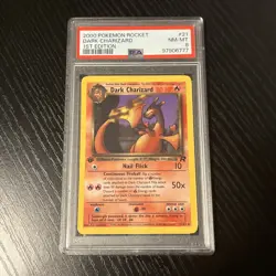 1st Edition Dark Charizard - 21/82 - Team Rocket Vintage Pokemon Card - PSA 8 - Image 1