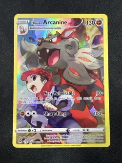 Hisuian Arcanine TG08/TG30 Lost Origin Trainer Gallery Ultra Rare Pokemon Card - Image 1