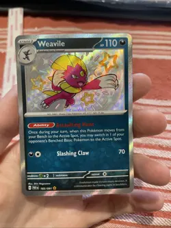 Pokemon TCG Weavile Scarlet & Violet Paldean Fates Holo Shiny Rare Card 183/091 - Image 1