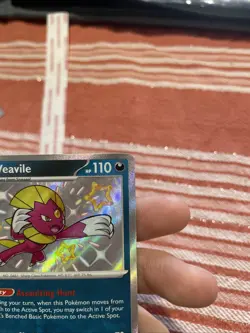 Pokemon TCG Weavile Scarlet & Violet Paldean Fates Holo Shiny Rare Card 183/091 - Image 4