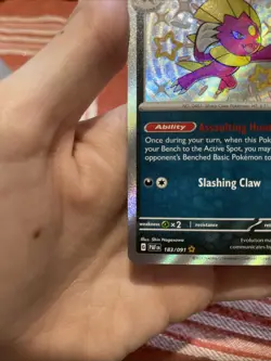 Pokemon TCG Weavile Scarlet & Violet Paldean Fates Holo Shiny Rare Card 183/091 - Image 5