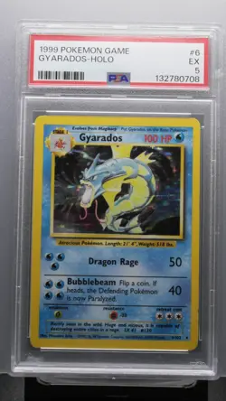 GYARADOS 006/102 1999 Base Set Holo Rare Pokemon card PSA 5 EX - Image 1