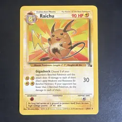 Pokemon Vintage Fossil Non-holo Rare Raichu 29/62 Wotc 1999 - Image 1