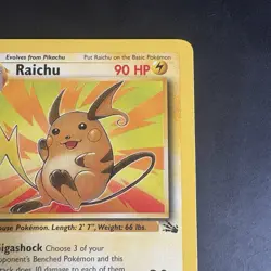 Pokemon Vintage Fossil Non-holo Rare Raichu 29/62 Wotc 1999 - Image 3
