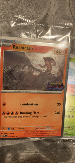 Pokemon TCG Mega Evolutions Phantasmal Flames Reshiram Stamped Promo SEALED - Image 1