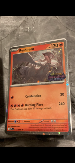 Pokemon TCG Mega Evolutions Phantasmal Flames Reshiram Stamped Promo SEALED - Image 2
