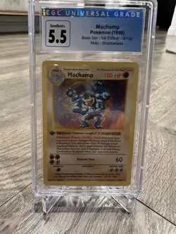 Machamp 8/102 CGC 5.5 1st Edition Holo Base Set 1999 Pokemon TCG PSA BGS - Image 1
