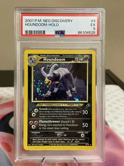 Houndoom Holo Rare PSA 5 EX 2001 Pokemon Neo Discovery #4/75 - Image 1