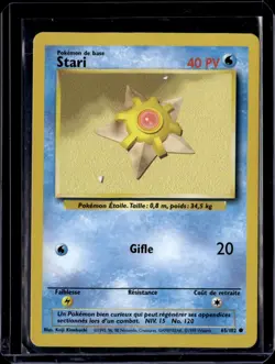 Staryu 65/102 Common Base Set Unlimited (FRENCH) (MP) / Pokemon TCG - Image 1