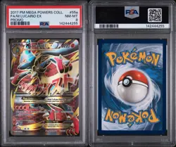 2017 POKEMON MEGA POWERS COLLECTION PROMO #55A FULL ART/M LUCARIO EX PSA 8 - Image 3