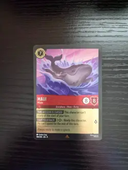 Disney Lorcana Fabled - Maui - Whale #106/204 - Rare Cold Foil - Image 1