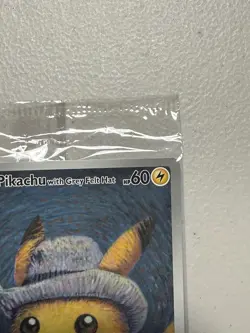 Pikachu with Grey Felt Hat Van Gogh SVP085 2023 Promo Pokemon TCG - Sealed - Image 5