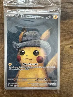 Pokemon TCG Pikachu with Grey Felt Hat X VAN GOGH PIKACHU Promo SVP085 SEALED - Image 1