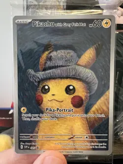 Pokemon TCG Pikachu with Grey Felt Hat X VAN GOGH PIKACHU Promo SVP085 SEALED - Image 2