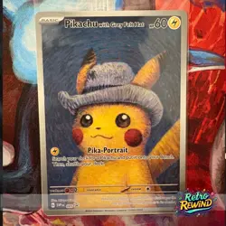 Pokemon TCG Pikachu With Grey Felt Hat Van Gogh Full Art Promo SVP #085- Sealed - Image 1