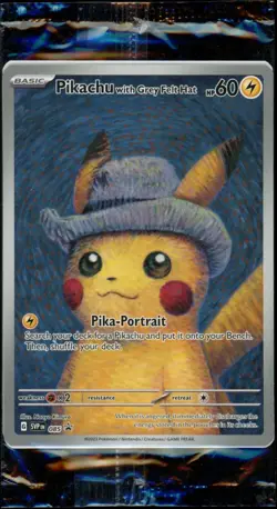 Pikachu with Grey Felt Hat Van Gogh SVP085 2023 Promo Pokemon TCG - Sealed - Image 1