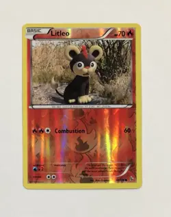 Pokemon LITLEO Card 18/106 Reverse Holo Common XY Flashfire NM English Unlimited - Image 1