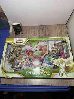 Pokemon TCG: Shaymin V Star Premium Collection Box New Factory Sealed 8 Boosters - Image 1