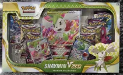 Pokemon TCG: Shaymin V Star Premium Collection Box New Factory Sealed 8 Boosters - Image 1