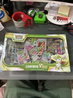 Pokemon TCG: Shaymin V Star Premium Collection Box New Factory Sealed 8 Boosters - Image 1