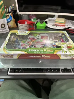Pokemon TCG: Shaymin V Star Premium Collection Box New Factory Sealed 8 Boosters - Image 2