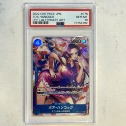 Boa Hancock One Piece Card Game Alt Art Japanese OP01-078 PSA 10 - Image 1