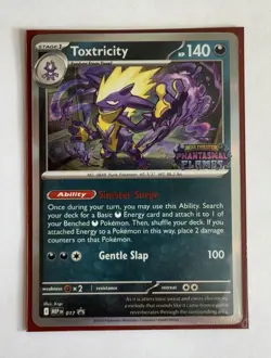 Pokemon Card Toxtricity 017 Stamped Black Star Promo Phantasmal Flames - Image 1