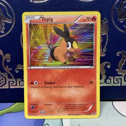 Tepig - BW02 - Pokemon Black & White Promo Ultra Rare Holo Card NM - Image 1