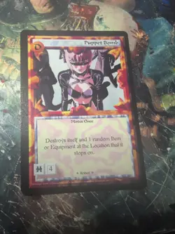 Ani-Mayhem CCG Promo Card Puppet Bomb - Image 1