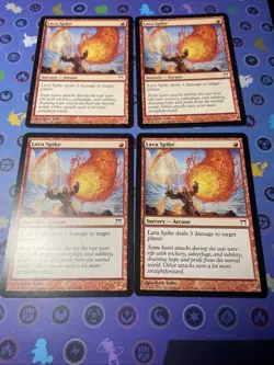 MTG Champions of Kamigawa Playset Lava Spike X4 LP - Image 1
