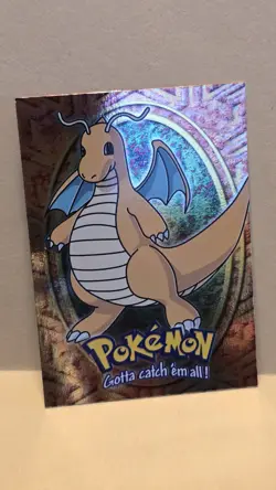 1999 Topps Pokemon TCG Dragonite #149 Movie Edition E12 of 12 Foil Blue Label - Image 3