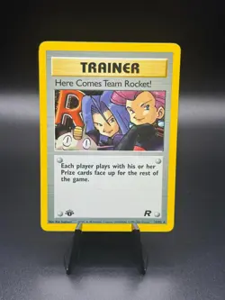 Pokemon Cards:Team Rocket 1st Edition Rare Holo:Here Comes Team Rocket! 15/82 NM - Image 1