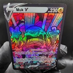 Pokemon Muk Stain Glass Holo Read Description - Image 2