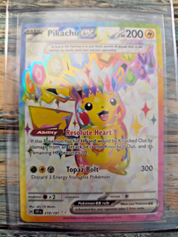 Pokemon SV Surging Sparks SSP EN Pikachu Ex Ultra Rare #219/191 - Image 1