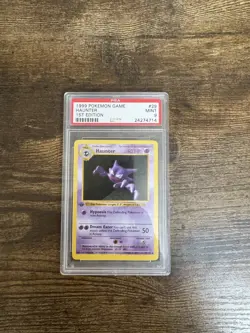 POKEMON 1st Edition Shadowless Base Set HAUNTER 29/102 Uncommon PSA 9 MINT - Image 1