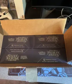Pokemon Paldean Fates Pokemon Center (PC) ETB Unsealed Case (4x PC ETB) - Image 1
