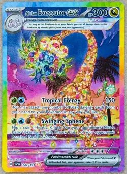 POKEMON SURGING SPARKS ALOLAN EXEGGUTOR EX SPECIAL ILLUSTRATION RARE 242/191 NM+ - Image 1