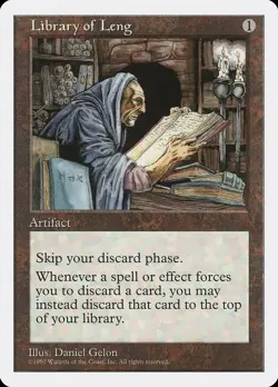 Library of Leng 5th Edition HEAVILY PLD Artifact Uncommon MAGIC CARD ABUGames - Image 1